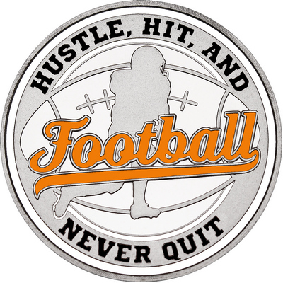Orange "Football" with White Outer Circular Borders